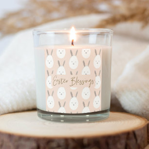 Modernes Pastel Bunny Egg Muster   Ostersegnung Quadratischer Aufkleber