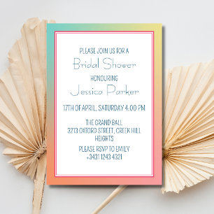 Modernes Pastel Gradient Classic Brautparty Einladung