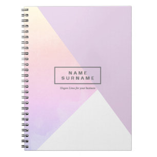 Modernes pastel Violet Geometrisches Foto Notizblock