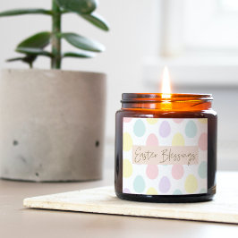 Modernes, pastelförmiges Ei-Muster | Frohe Ostern Quadratischer Aufkleber