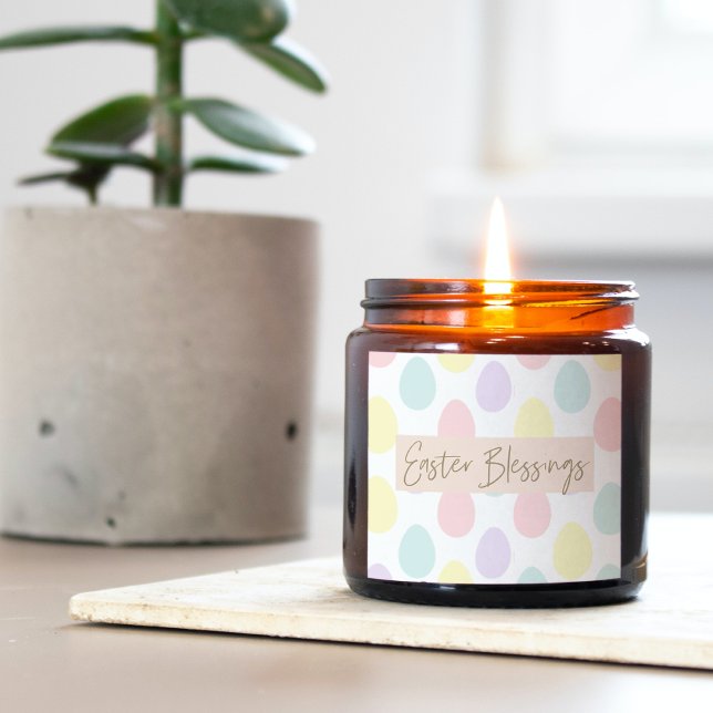 Modernes, pastelförmiges Ei-Muster | Frohe Ostern Quadratischer Aufkleber (Von Creator hochgeladen)