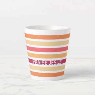 Modernes Pastell Christlich gestrichen PRAISE JESU Milchtasse
