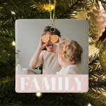 Modernes Pastell Pink-Foto Keramikornament<br><div class="desc">Modernes Pastell Pink-Foto</div>