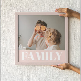 Modernes Pastell Pink-Foto Poster