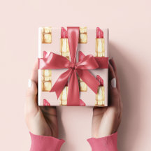 Modernes, pastellfarbenes rosa und rotes Lipstick-