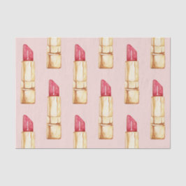 Modernes, pastellfarbenes rosa und rotes Lipstick- Seidenpapier