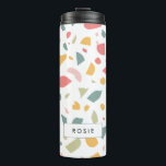Modernes Pastellmuster Thermosbecher<br><div class="desc">Pastellfarbene Terrazzo modernes Design. Vollständig anpassbar: Sie können die Farbmuster ändern,  wenn Sie möchten.</div>