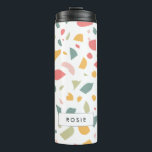 Modernes Pastellmuster Thermosbecher<br><div class="desc">Pastellfarbene Terrazzo modernes Design. Vollständig anpassbar: Sie können die Farbmuster ändern,  wenn Sie möchten.</div>