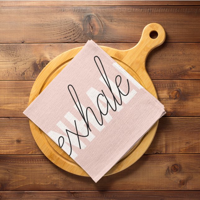 Modernes, pastellrosa, atemberaubendes Zitat Geschirrtuch (Von Creator hochgeladen)