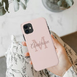 Modernes Pastellrosa | Persönliche Erstgeburt Case-Mate iPhone Hülle<br><div class="desc">Modernes Pastellrosa | Persönliche Erstgeburt</div>