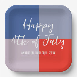 Modernes Patriotisches GRILLEN-Party Pappteller