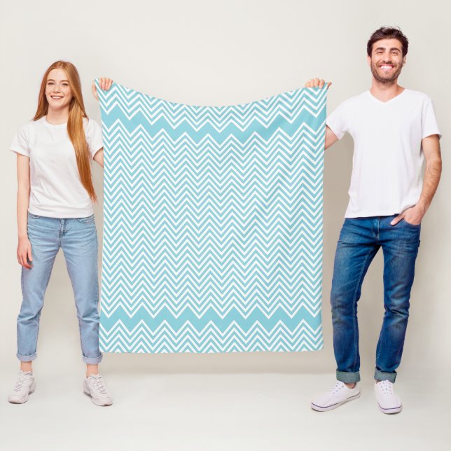 MODERNES PATTERN geometrisch Zickzack, weiches Bab Fleecedecke (Beispiel)
