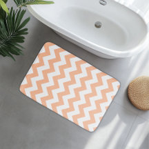 Modernes Peachy Orange Zickzack