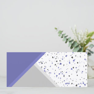 Modernes Periwinkle Gray Geometric Terrazzo Leseze
