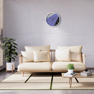 Modernes Periwinkle Minimalistisch Geometric Uhr