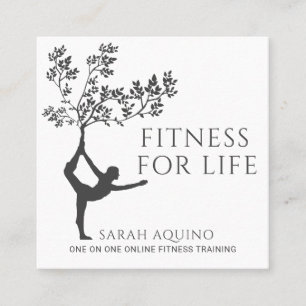 Modernes Personal Fitness Trainer Busbahnhof Busin Quadratische Visitenkarte