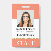 MODERNES PERSONAL FOTO ID arbeitet fett orange