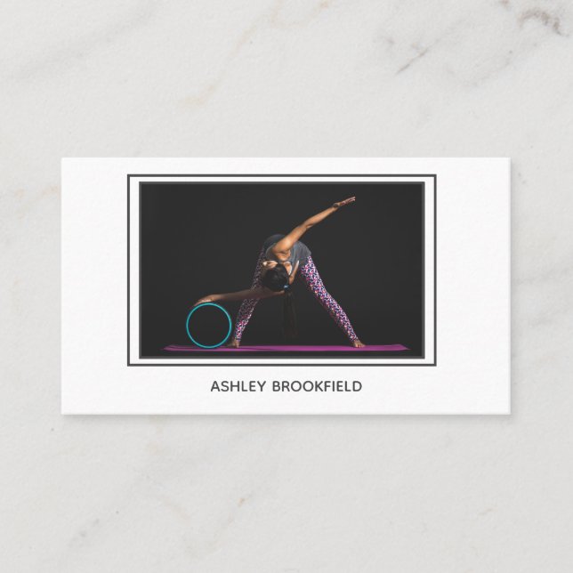 Modernes Personal Trainer Foto Visitenkarte (Vorderseite)