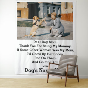 Modernes Personalisiert Hunde Mama Mothers Day Fot Wandteppich
