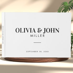 Modernes Personalisiert mit Name Hochzeitsempfang Gästebuch