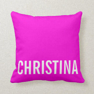 Modernes Personalisiert rosa Kissen