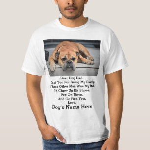 Modernes Personalisierter Dog Papa Väter Tagesges T-Shirt