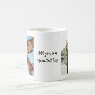 Modernes Personalisiertes 2 Foto Kaffeetasse