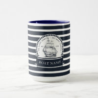 Modernes Personalisiertes blaues Schiff