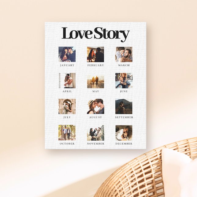 Modernes Personalisiertes Couple Liebe Story Foto Leinwanddruck (Von Creator hochgeladen)