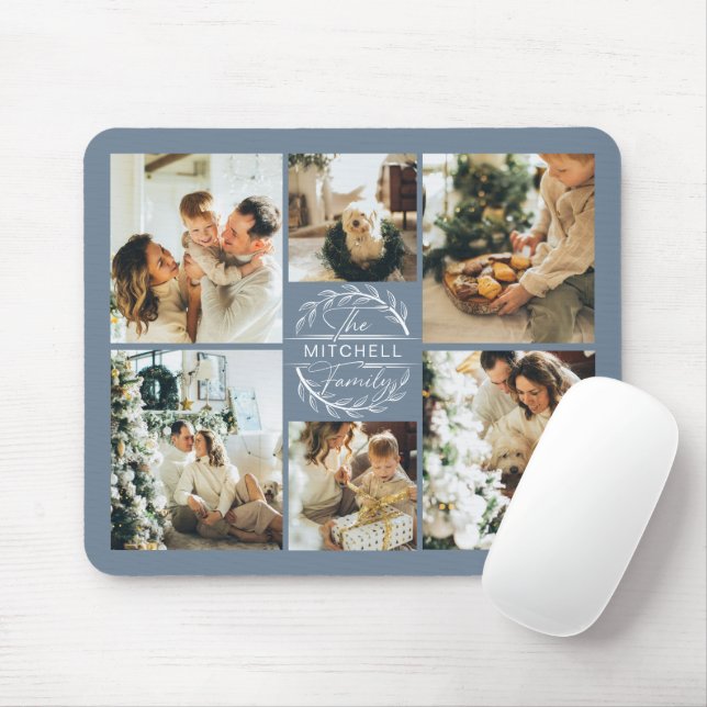 Modernes Personalisiertes Farbfokus-Monogramm Mousepad (Mit Mouse)