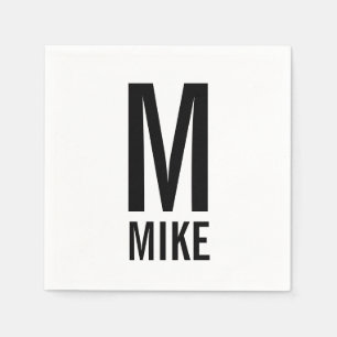 Modernes Personalisiertes Fettgewebe, Monogramm un Serviette