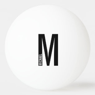 Modernes Personalisiertes Fettgewebe, Monogramm un Tischtennisball