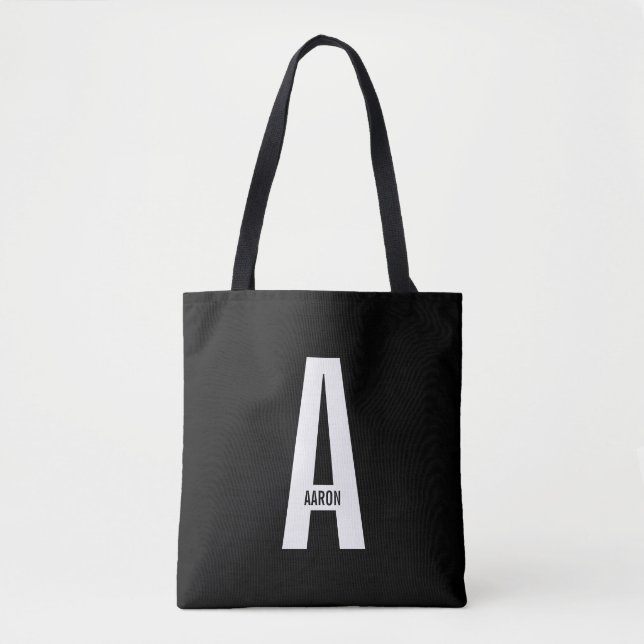 Modernes Personalisiertes Fettmonogramm und Name (Vorderseite)