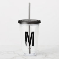Modernes Personalisiertes Fettmonogramm und Name