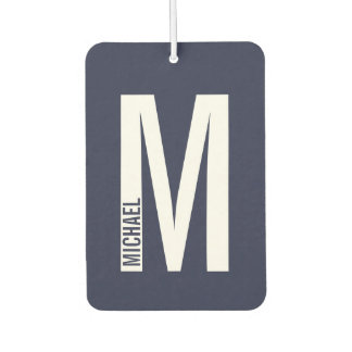 Modernes Personalisiertes Fettmonogramm und Name Autolufterfrischer