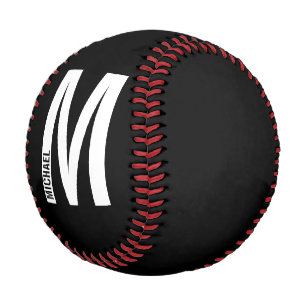 Modernes Personalisiertes Fettmonogramm und Name Baseball