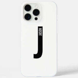 Modernes Personalisiertes Fettmonogramm und Name iPhone 16 Pro Max Hülle