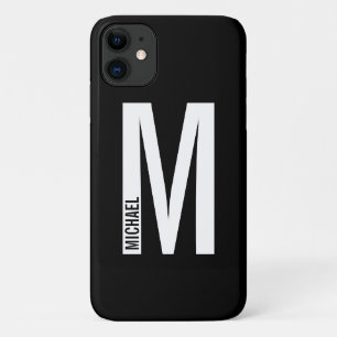Modernes Personalisiertes Fettmonogramm und Name Case-Mate iPhone Hülle