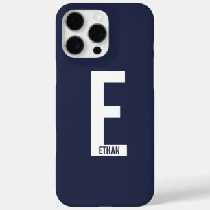 Modernes Personalisiertes Fettmonogramm und Name iPhone 16 Pro Max Hülle