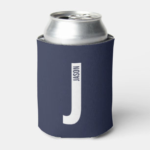 Modernes Personalisiertes Fettmonogramm und Name Dosenkühler