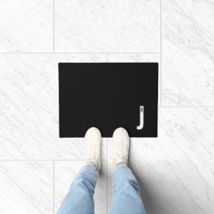 Modernes Personalisiertes Fettmonogramm und Name Fußmatte