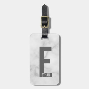 Modernes Personalisiertes Fettmonogramm und Name Gepäckanhänger