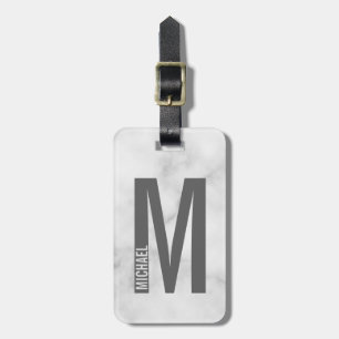 Modernes Personalisiertes Fettmonogramm und Name Gepäckanhänger
