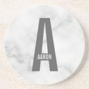 Modernes Personalisiertes Fettmonogramm und Name Getränkeuntersetzer