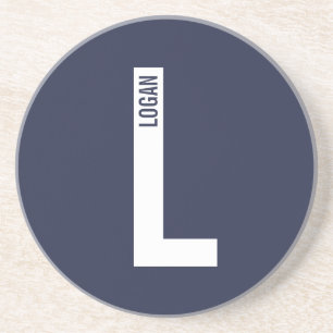 Modernes Personalisiertes Fettmonogramm und Name Getränkeuntersetzer