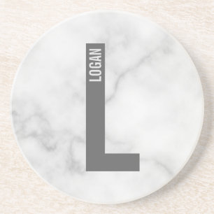 Modernes Personalisiertes Fettmonogramm und Name Getränkeuntersetzer