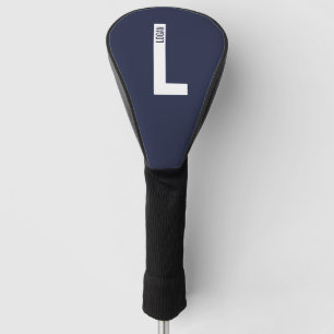 Modernes Personalisiertes Fettmonogramm und Name Golf Headcover