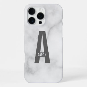 Modernes Personalisiertes Fettmonogramm und Name iPhone 16 Pro Max Hülle