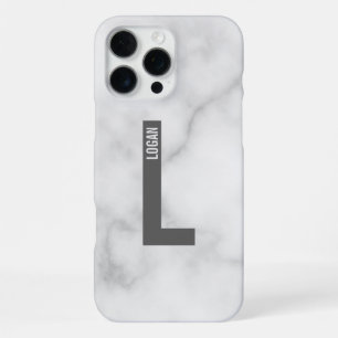 Modernes Personalisiertes Fettmonogramm und Name iPhone 16 Pro Max Hülle