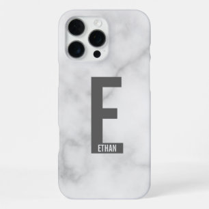 Modernes Personalisiertes Fettmonogramm und Name iPhone 16 Pro Max Hülle